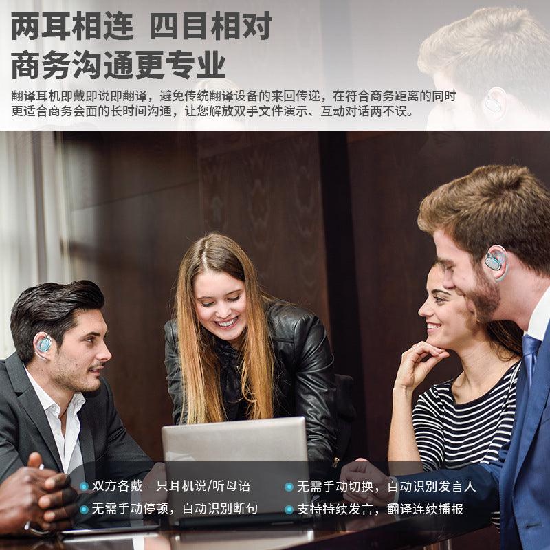 Auriculares de traducción V18, traductor inalámbrico Bluetooth, audífonos de interpretación simultánea inalámbrica multidiomas - Ciaespinoza.com