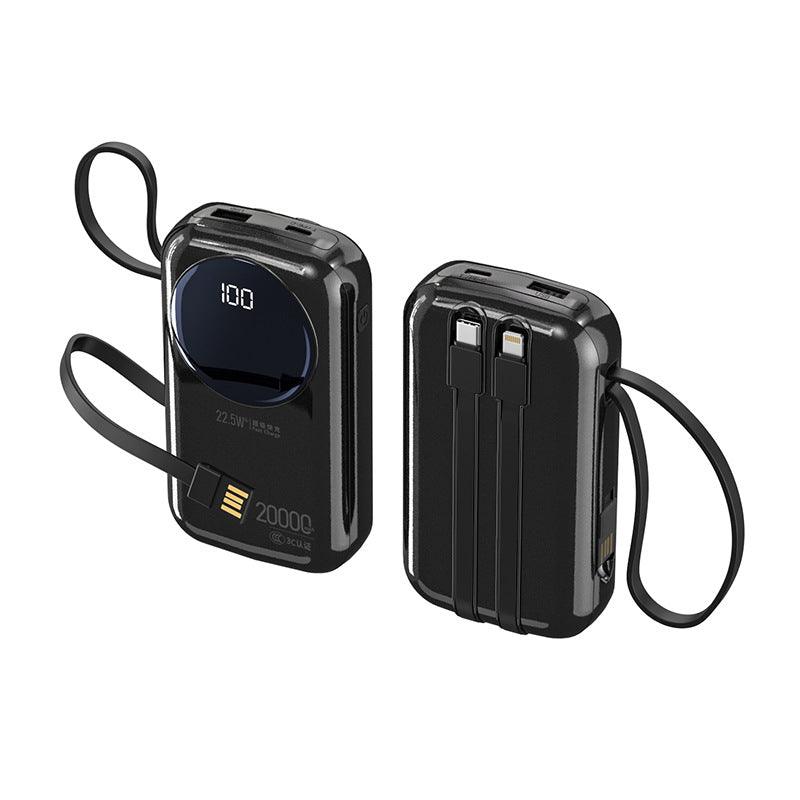 Powe Bank de carga rápida de 66 W viene con una fuente de alimentación móvil de modo privado por cable, 20,000 mAh, gran capacidad, compacta y portátil, y 3C - Ciaespinoza.com