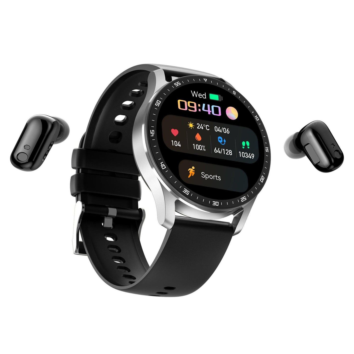 Reloj inteligente X7 con auriculares bluetooth 2 en 1 TWS llamada binaural inalámbrica, música, deportes - Ciaespinoza.com