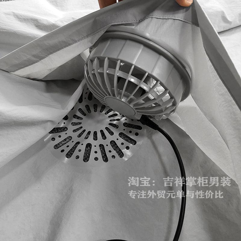 Chamarras con air, 2 ventiladores, Ajuste de tres niveles Protector solar transpirable Primavera y verano Hombres y mujeres, Chaquetas y abrigos finos - Ciaespinoza.com