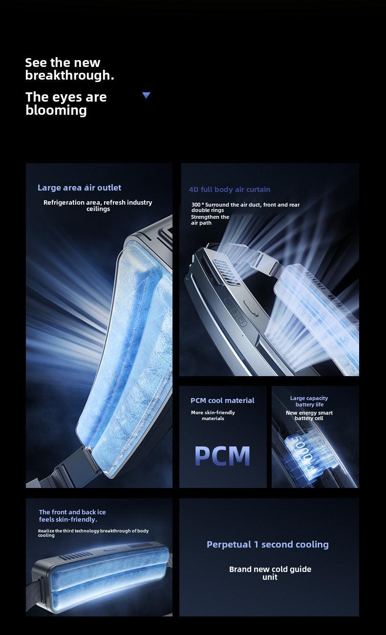 Ventilador de cintura, cinturón portátil, anillo de aire, ventilador pequeño silencioso, refrigeración, aire acondicionado, viento recargable por USB - Ciaespinoza.com