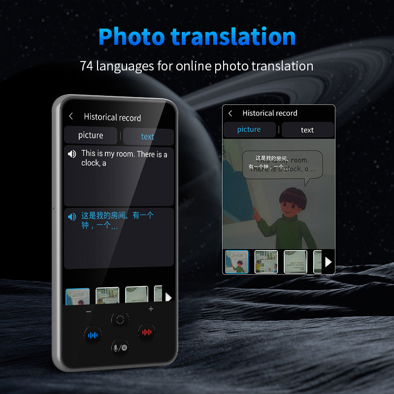 Traductor con Voz inteligente S85pro 139 idiomas, traducción mutua, teléfono móvil, traductor de fotos y conversaciones sin conexión