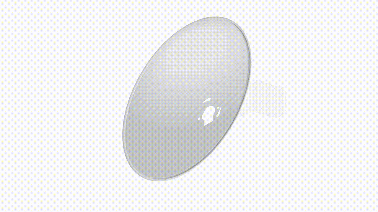 PowerBeam airMAX M2, hasta 150 Mbps, frecuencia 2 GHz (2405 - 2475 MHz) con antena tipo plato de 18 dBi