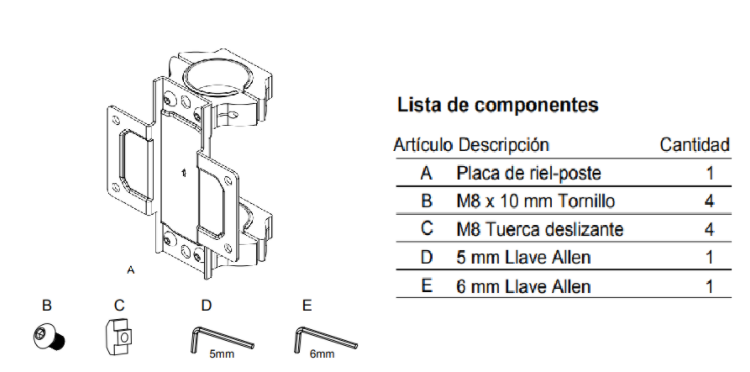 Clamp para un solo poste