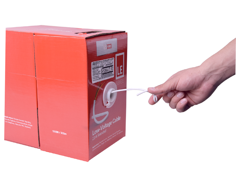 Bobina de 305 m (1000 ft) / Cable para Alarma 4x22 AWG / CCA / Blanco