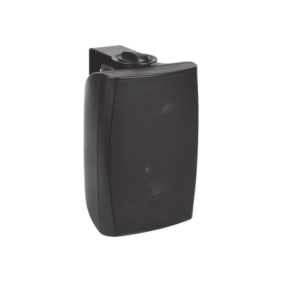 KIT de Amplificador de Audio 120W para Rack | 4 Altavoces de Pared color Negro 2.5W - 20W | Sistema 70/100V