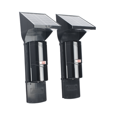 Detector Fotoelectrico Solar SFIRE SFA60 / 2 Rayos Infrarrojos / 60 m Exterior / 120 m Interior / Panel Solar Integrado / Bateria 4,000 mAh / 4