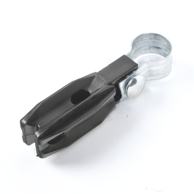 Aislador de Paso o Esquina con Abrazadera / 1 Pulgada (25 mm) / Resina Virgen 100% / Anti-Arqueo / Acero Galvanizado / Tubería de Malla Ciclónica
