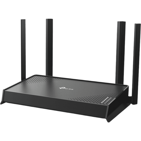 Router Wi-Fi 7 / BE3600 3.6 Gbps / Doble Banda 2.4 GHz y 5 GHz / MLO + 4K-QAM / 1× WAN + 4× LAN Gigabit / 4 Antenas Externas con Beamforming