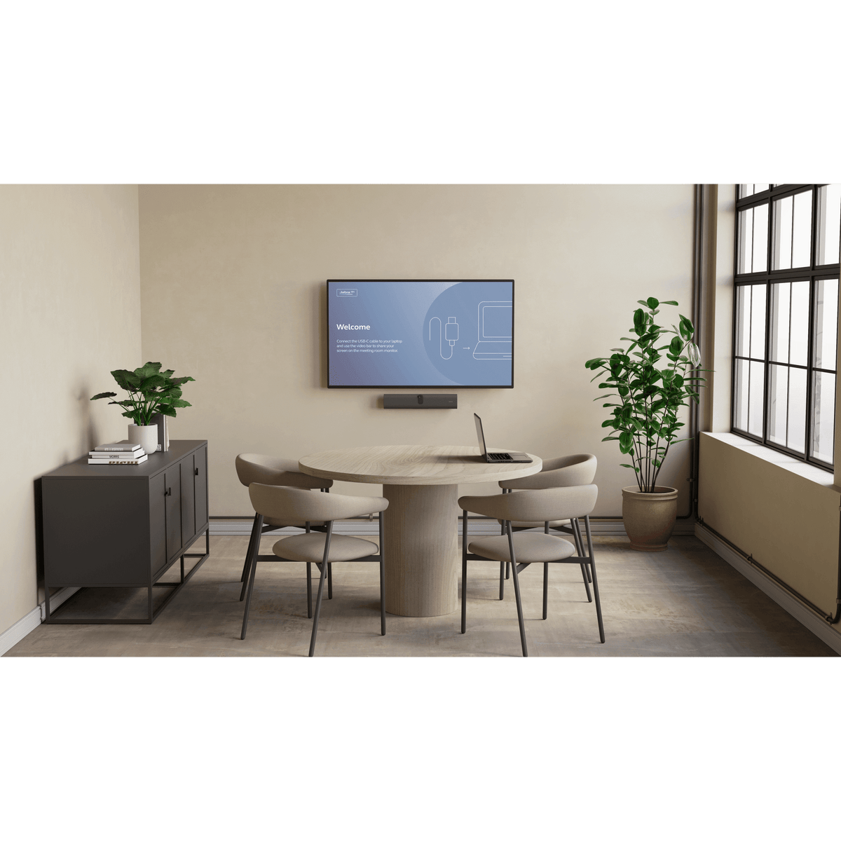 Barra de Video Inteligente / Cámara 4K / Campo de Visión 120° Horizontal (132° Diagonal) / 6 Micrófonos / Altavoz Integrado / USB-C Plug and Play