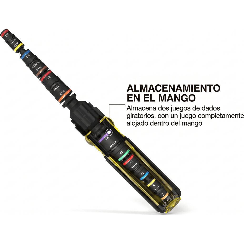 Juego de Dados de Impacto Paso a Través / Sistema KNECT / Compatible con el Sistema de Almacenamiento (ModBox) / 39 Piezas / Sistema SAE y Métrico.