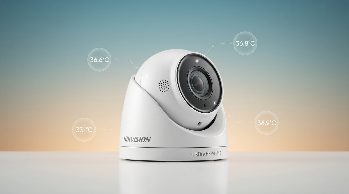 (HikFire) Cámara IP 4 Megapíxel / Detección de Temperatura sin Contacto / Exterior IP66 / Compatible con Hik-Connect / Micrófono y Bocina para Audio