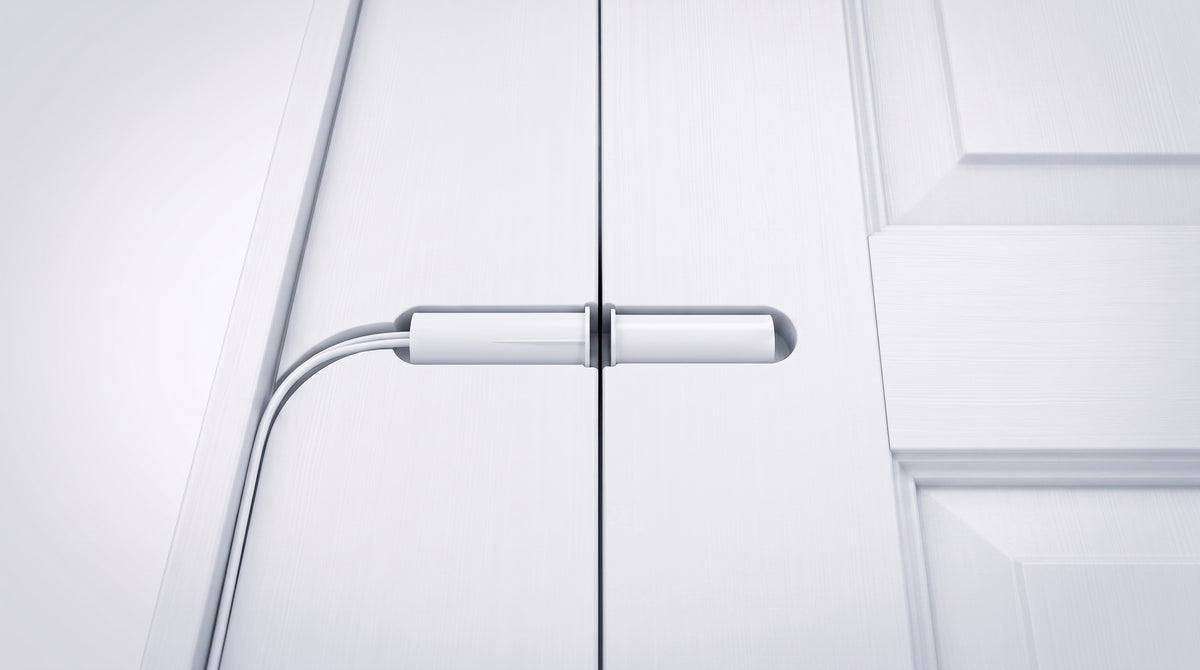 Contacto Magnético de Empotrar / GAP 19 mm / Switch NC / Puertas y Ventanas de Madera y Aluminio / Color Blanco / 12VCC