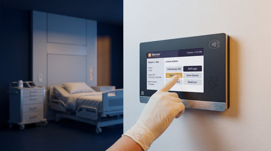Terminal de Habitación IP NX1042 / Pantalla Táctil 9" / RFID 125 KHz / VoIP SIP / PoE / Audio Bidireccional / Bus RS485 / Compatible NX1071 y NX1075