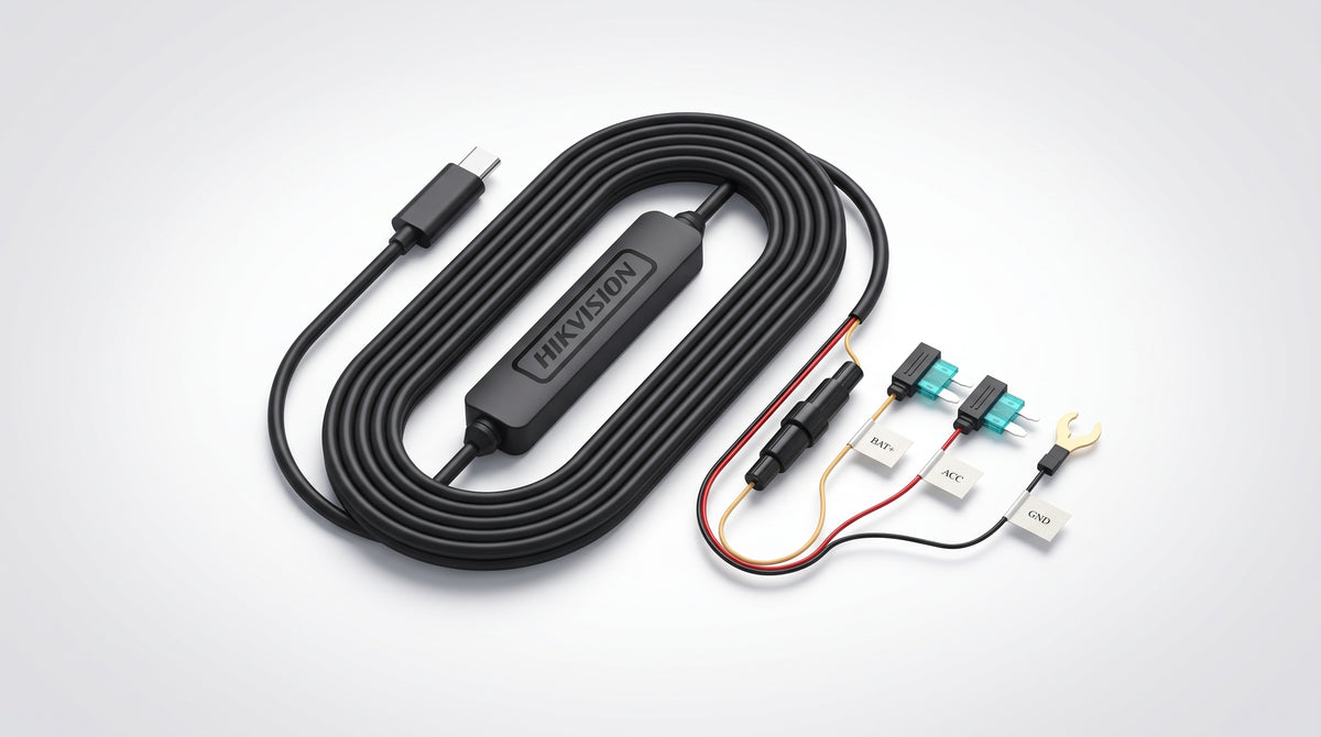 Convertidor Buck DC-DC / Entrada 12-24V DC / Salida 5V Type-C / Protección Baja Tensión 11.3V / Cable 3.4 m (11.2 ft) / Compatible con Dashcams