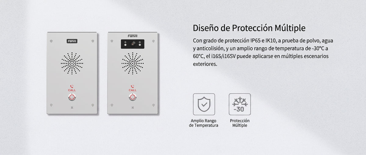 Video Intercomunicador IP / 2 Líneas SIP / Cámara 2MP 1080p / 2 Relevadores / ONVIF / IP65 e IK10 / PoE 802.3af / Audio HD / Visión Nocturna IR