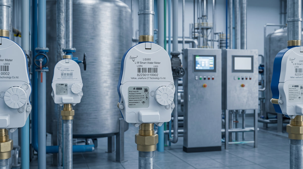 Medidor de Agua Mecánico LoRaWAN IoT de 1/2 Pulgada / Smart Metering y Telemetría para BMS / Válvula de Corte de Flujo / Batería Litio de Larga