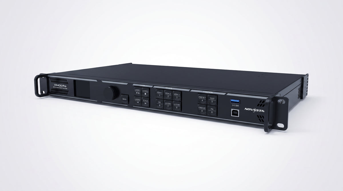 Controlador All-in-One VX400 Pro / Procesamiento de Video 4K×2K@60Hz / 4 Puertos Ethernet Gigabit / 2.6 Millones de Píxeles / 6 Capas de Video
