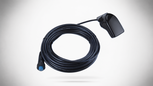 Transductor montaje espejo con sensor de profundidad y temperatura de doble haz