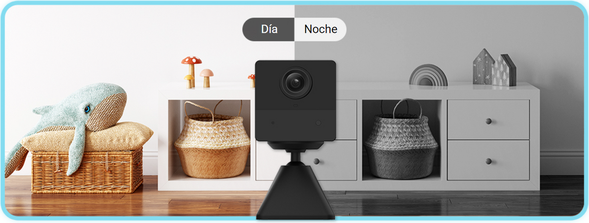 Mini Cámara IP Wi-Fi / Con Batería Recargable (Cero Cables) / 2 Megapíxel / Uso en Interior / Audio de Dos vías / Grabación en la Nube / Base