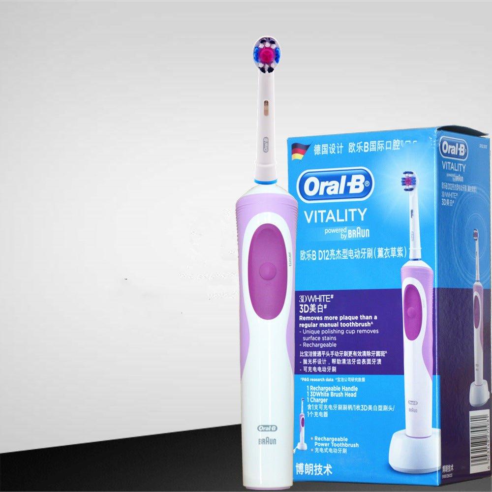 Cepillo de Dientes Electrico Oral B D12 y D100 Adulto Recargable Rotativo de Cerdas Suaves - Ciaespinoza.com