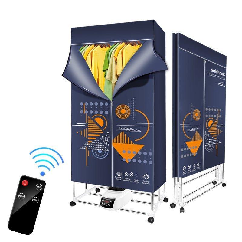 Closet Secador de ropa con control remoto portátil plegable con Luz Ultra Violeta y Esterilización por Iones - Ciaespinoza.com