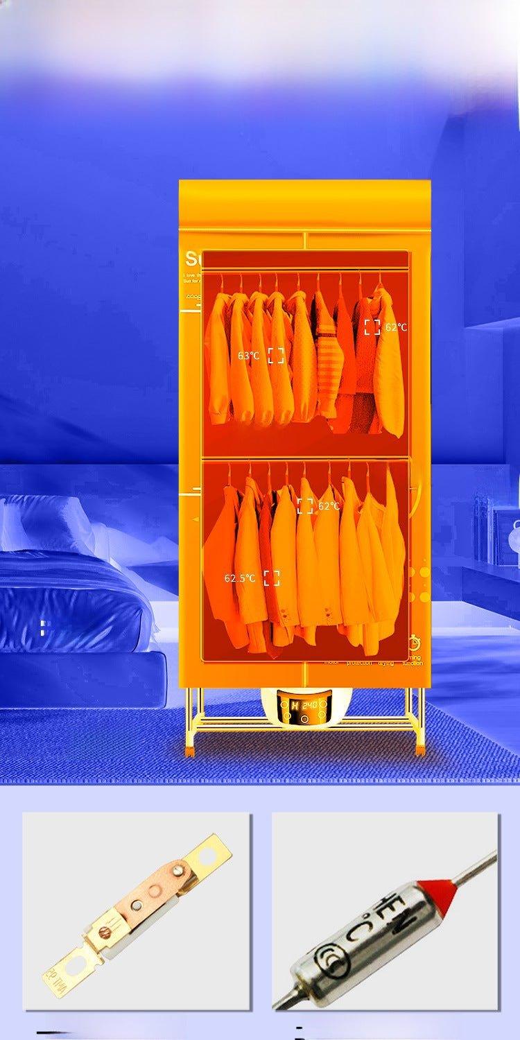 Closet Secador de ropa con control remoto portátil plegable con Luz Ultra Violeta y Esterilización por Iones - Ciaespinoza.com