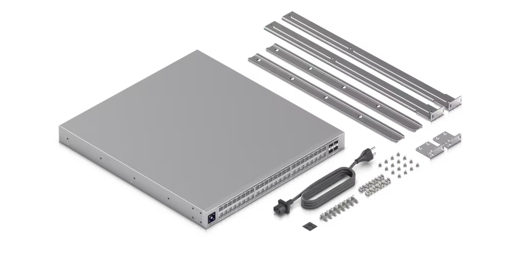 UniFi Switch USW-Pro-XG-48 / Capa 3 / 48 puertos (32 × 10 GbE, 16 × 2,5 GbE) + 4 puertos SFP28 25 G
