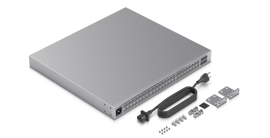 UniFi Switch Pro Max 48 POE, con funciones capa 3, 48 puertos (16 puertos 2.5 GbE (8 POE++ y 8 POE+) y 32 puertos 1 GbE (24 POE+ y 8 POE++)), 2