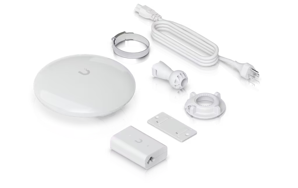 UniFi Device Bridge Pro — Radio PTP/PTMP 5 GHz, Alcance 5+ km, 867 Mbps, MU-MIMO 2x2, Antena Direccional 19 dBi, Incluye Inyector PoE