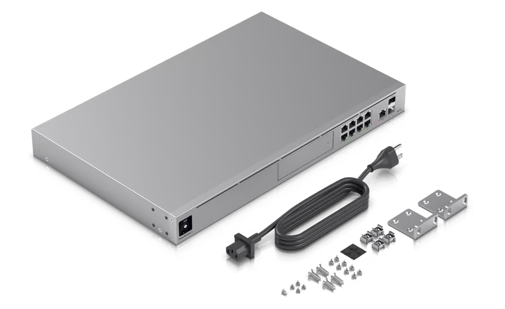 UniFi OS Console: Dream Machine Pro, con 1 puerto WAN Gigabit RJ45, 1 puerto WAN 10G SFP+ / 8 puertos LAN Gigabit RJ-45, y una bahía de HDD 3.5" (No