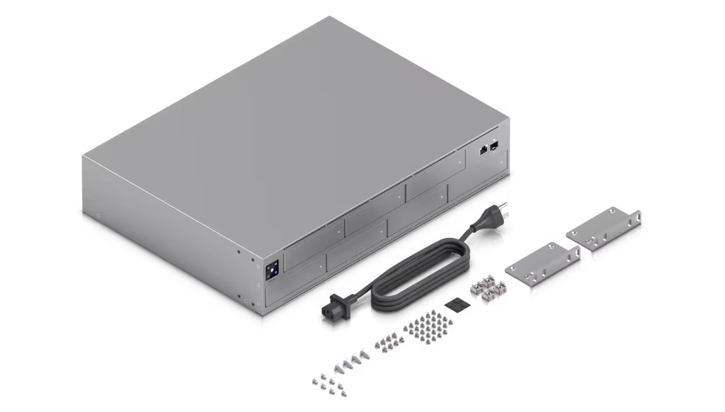 UNAS Pro Servidor NAS 2U Rack con 7 Bahías para HDD/SSD de 2.5/3.5" para Discos SATA, Puerto 10GbE SFP+ y 1GbE RJ45