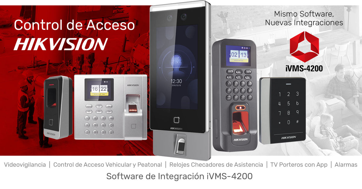 Kit de Control de Acceso TODO INCLUIDO con Lector de Rostros, QRs y Tarjetas / 1,500 rostros / Compatible con App HIKConnect /Incluye Electroimán