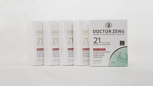 Crema Desodorante base de hierbas Chinas del Doctor Zeng de 24 sobres (1 sobre por axila) con duracion de 21 días por sobre - Ciaespinoza.com