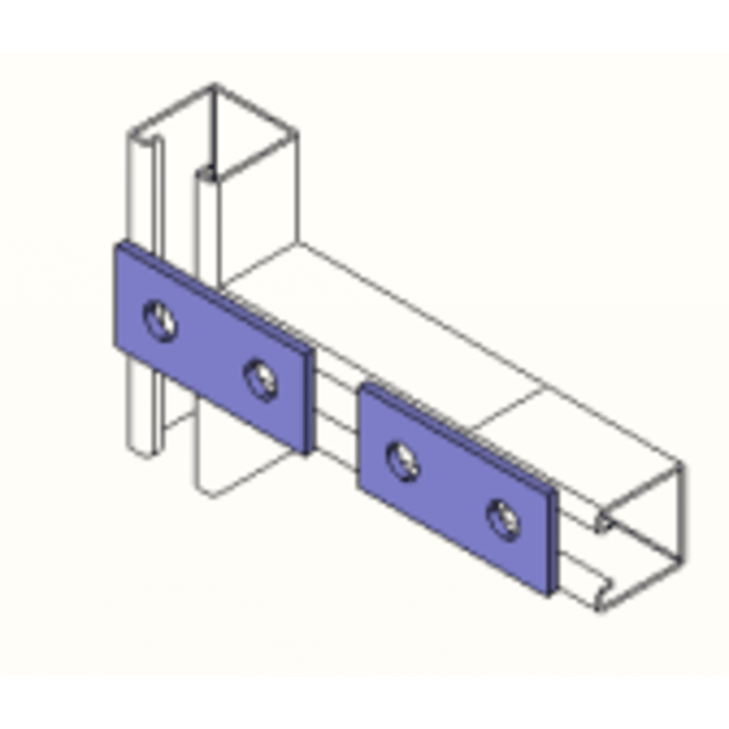 Conector 9 cm, 2 Perforaciones