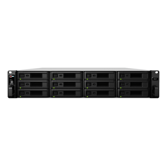 Unidad de Expansión Synology RX1217/RX1217RP | 12 Bahías de Disco | Compatible con SATA 3.5” y 2.5” | Expansión de Volumen en Línea | Fuentes de