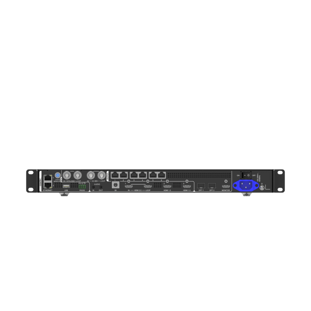 Controlador All-in-One VX600 Pro / 3.9 Millones de Píxeles / 6 Puertos Ethernet Gigabit / 4K×2K@60Hz / 6 Capas SuperView III / Fibra Óptica 10G / USB