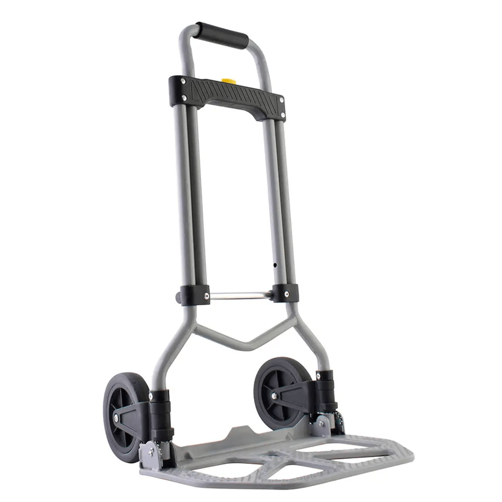 Diablo Plegable / Capacidad 60 kg / Jaladera de Hule Espuma / Botón Despliegue Rápido / Base Acero Antiderrapante / Llanta Hule Duradera / Transporte