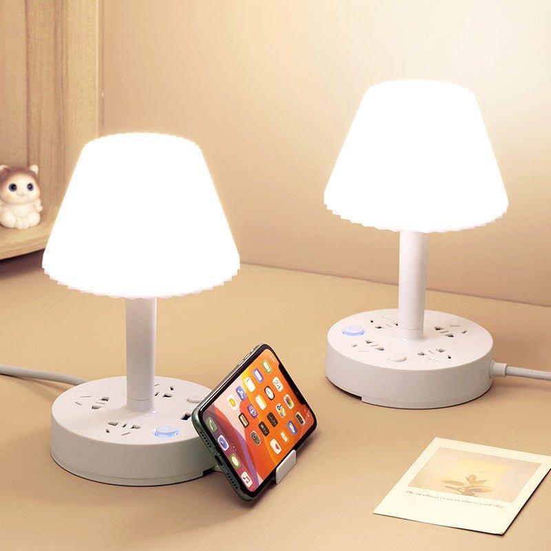 Lampara de escritorio multifunción con enchufe USB, 3 tipos de iluminacion - Ciaespinoza.com