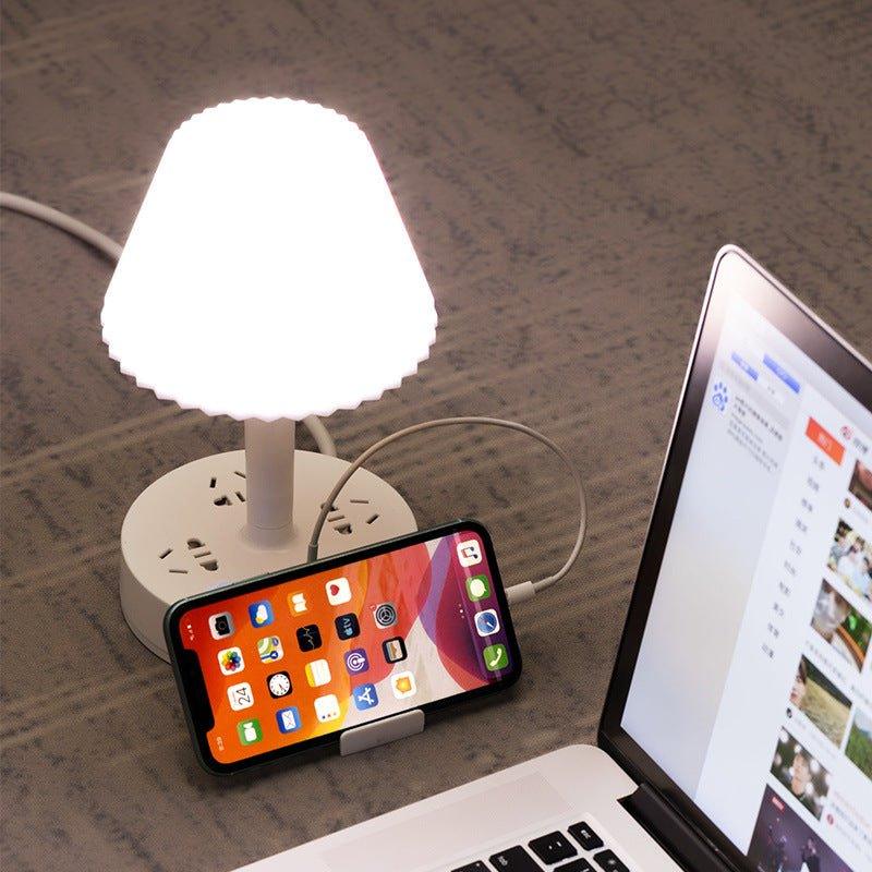 Lampara de escritorio multifunción con enchufe USB, 3 tipos de iluminacion - Ciaespinoza.com
