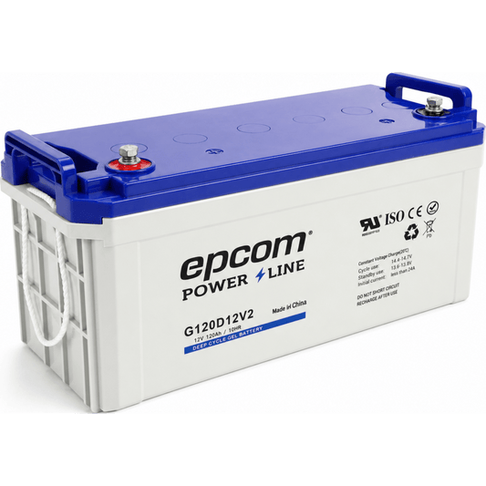 Batería GEL Ciclo Profundo / 12 Vcc / 120 Ah / Aplicaciones Fotovoltaicas y de Respaldo