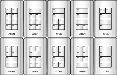 Sistema de control ATEN | Teclado de 8 botones (EE. UU., 1GANG) | BLANCO |