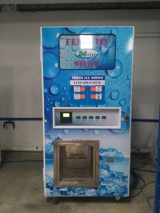 Maquina Expendedora de 180Kg/320Kg/450kg/900kg x dia de Hielo COMBO, con Filtro Osmosis Inversa, dispensador y sellado AUTOMATICO de bolsas, aceptador de monedas, billetes, tarjeta de credito, cambiador de moneda, APP Config Remota y local, pantalla 26'' - Ciaespinoza.com