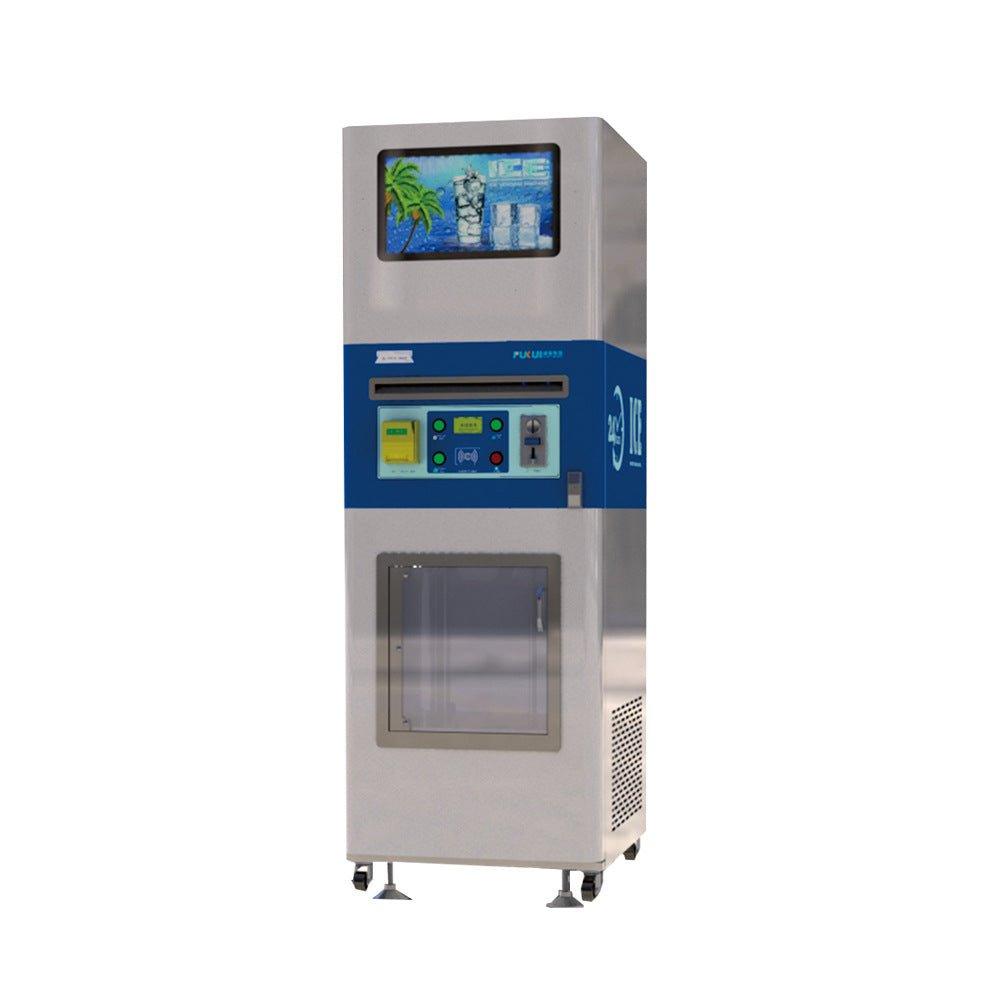 Maquina Expendedora de Hielo 140Kg con con dispensador de Bolsa SEMIautomático, filtro, Moneda, Tarjeta, Billetes y sistema de configuracion local - Ciaespinoza.com