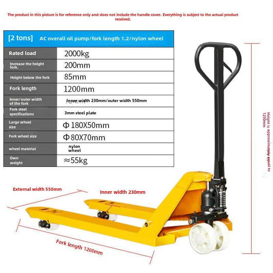 Nueva carretilla elevadora manual, elevador manual de empuje y tracción, remolque hidráulico, transpaleta, camión hidráulico, vaca molida 2 toneladas, 3 toneladas, alta calidad - Ciaespinoza.com