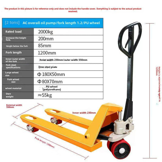 Nueva carretilla elevadora manual, elevador manual de empuje y tracción, remolque hidráulico, transpaleta, camión hidráulico, vaca molida 2 toneladas, 3 toneladas, alta calidad - Ciaespinoza.com