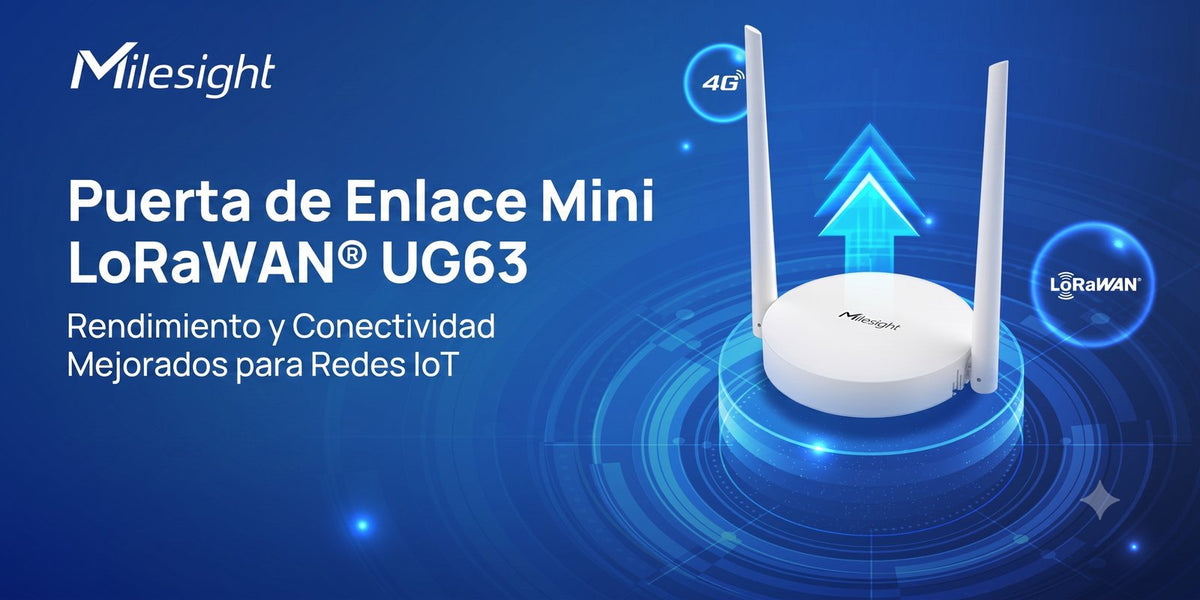 Gateway LoRaWAN para Interior / 8 Canales / 2000 Nodos / 4G LTE + Ethernet / Alcance 2 km Urbano / para BMS y Edificios Inteligentes