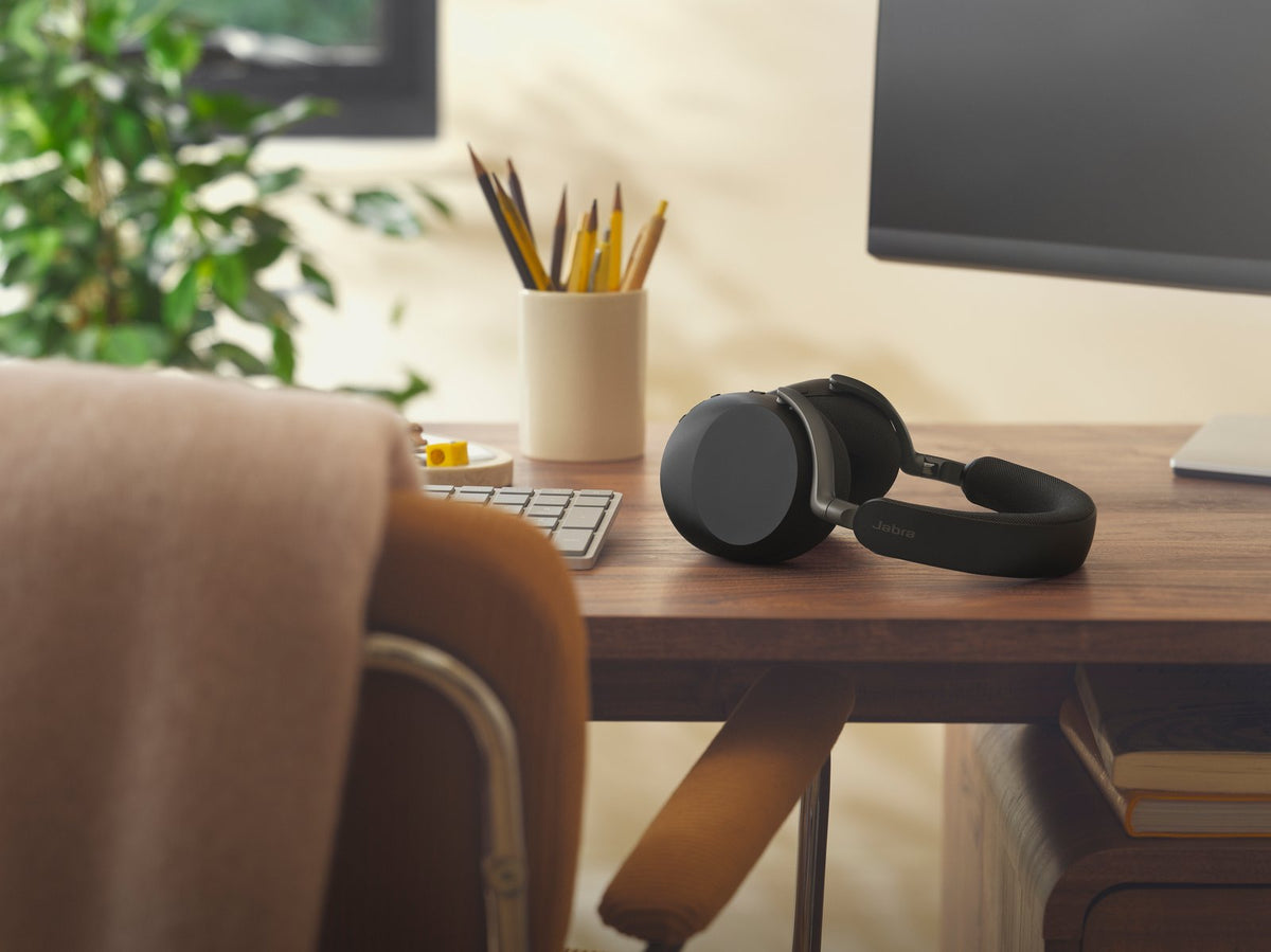 Headset Profesional UC Jabra Evolve3 85 / Bluetooth 5.3 / Cancelación Activa de Ruido Avanzada / 6 Micrófonos IA / 25 Horas Llamadas / 120 Horas