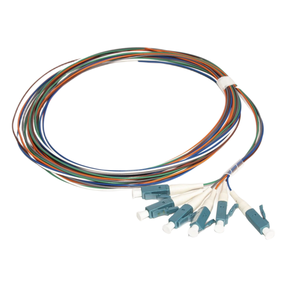 Kit de 6 Pigtails con Conector LC, Multimodo 50/125 OM4, 900um, de 1 Metro (3.28 Pies)