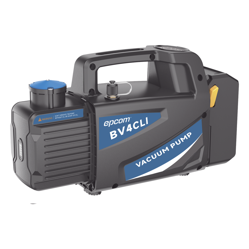 Bomba de Vacío Inalámbrica BV4CLI / 4 CFM (114 L/min) / Vacío Final 150 Micrones / Capacidad Aceite 330 mL / Portátil Alta Eficiencia / Compatible